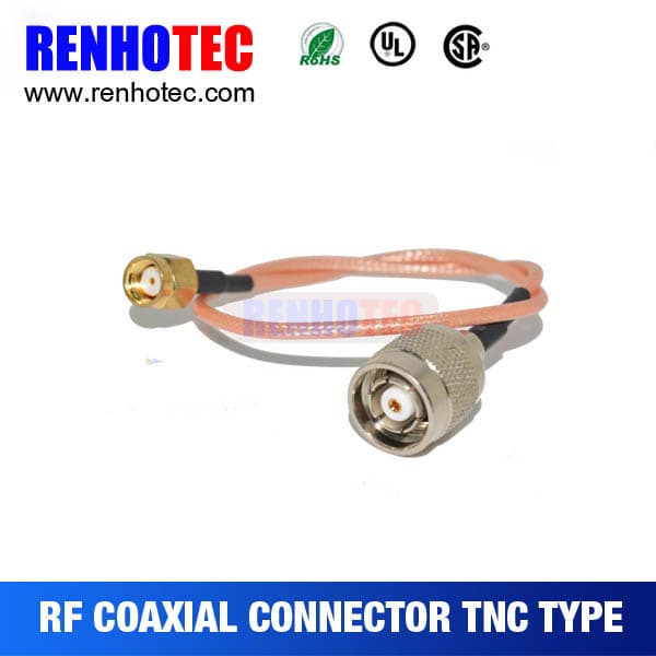 TNC to SMA Plug Crimp Cable Assembly Electrical Connector